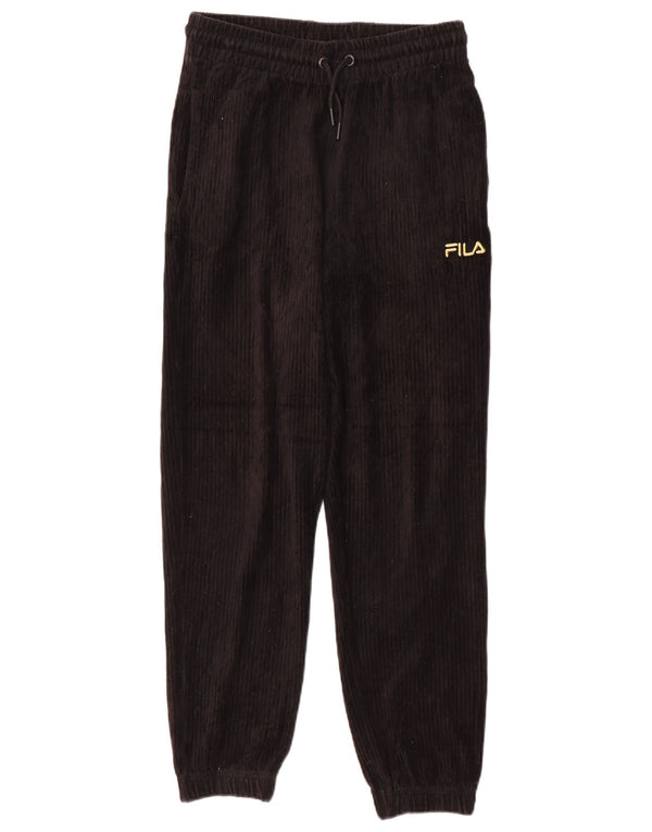 Fila Pantalon de survêtement pour femme Joggers UK 8 Small Noir Coton