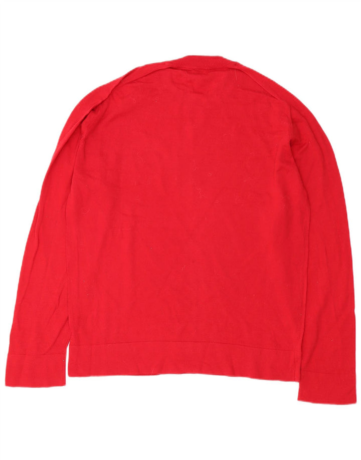 Calvin Klein Jeans Pull Ras du Cou Homme Rouge Moyen Coton