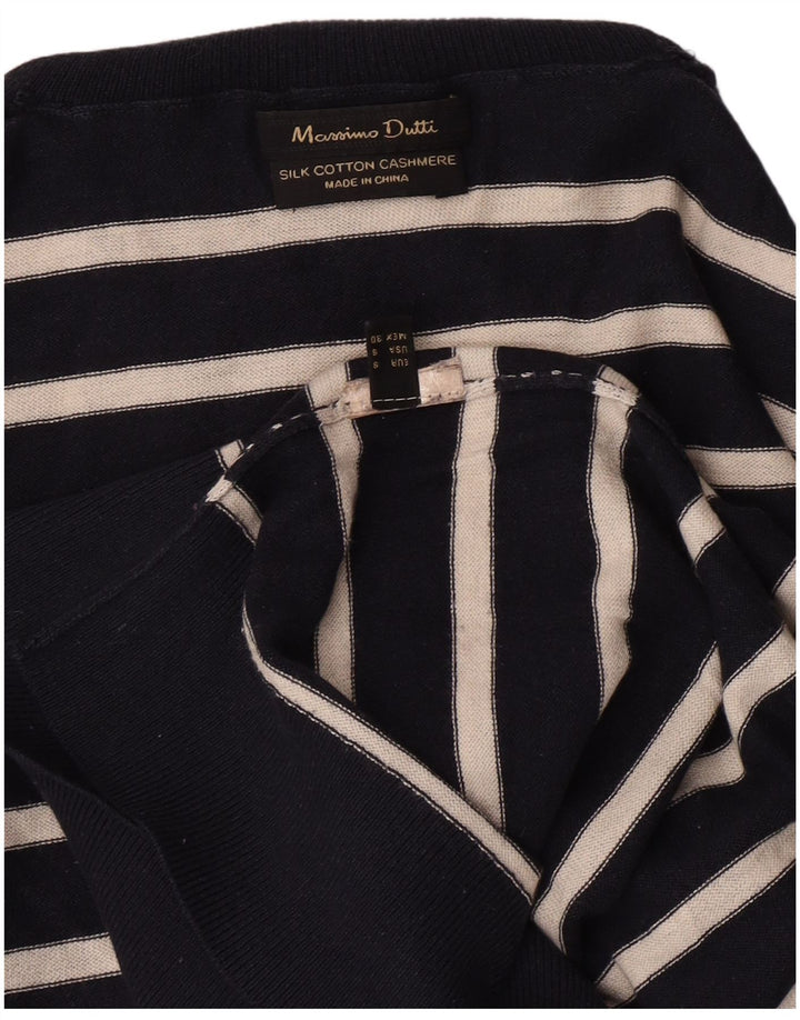 Massimo Dutti Pull col roulé pour femme UK 10 Petit Bleu marine rayé