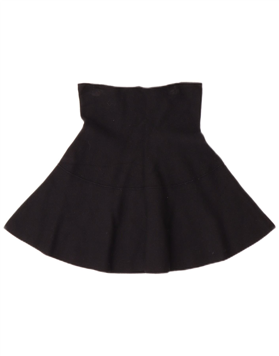 Zara Femme Jupe Trapèze Taille Haute Medium W24 Viscose Noir