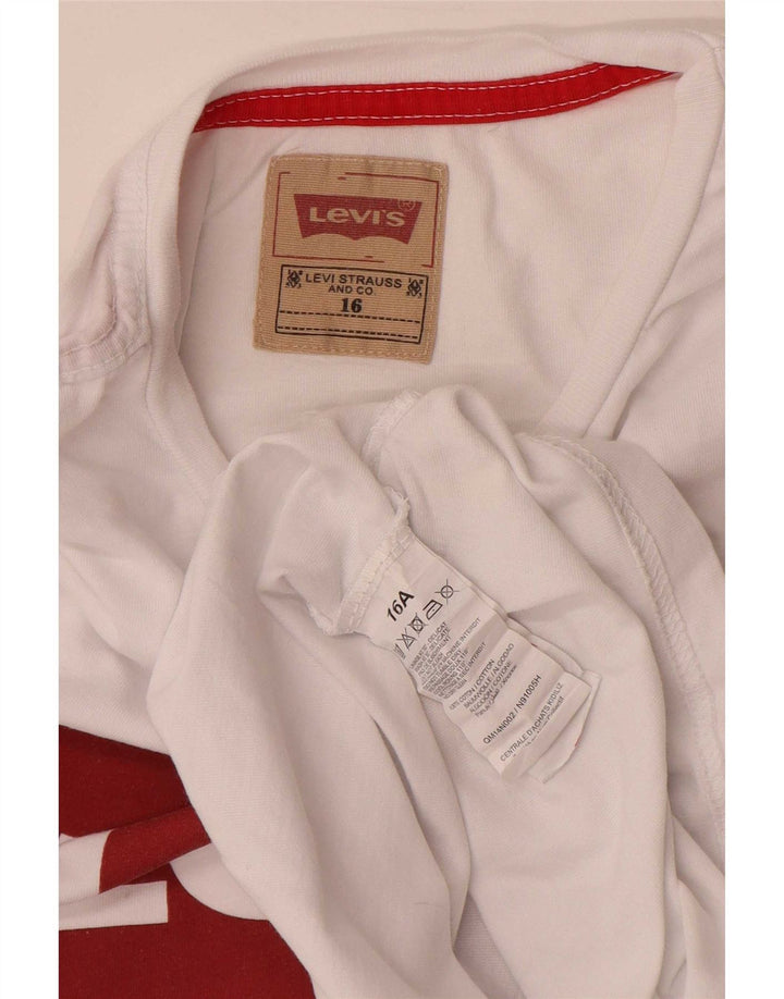 Levi's Haut graphique à manches longues pour garçon 15-16 ans Blanc Coton