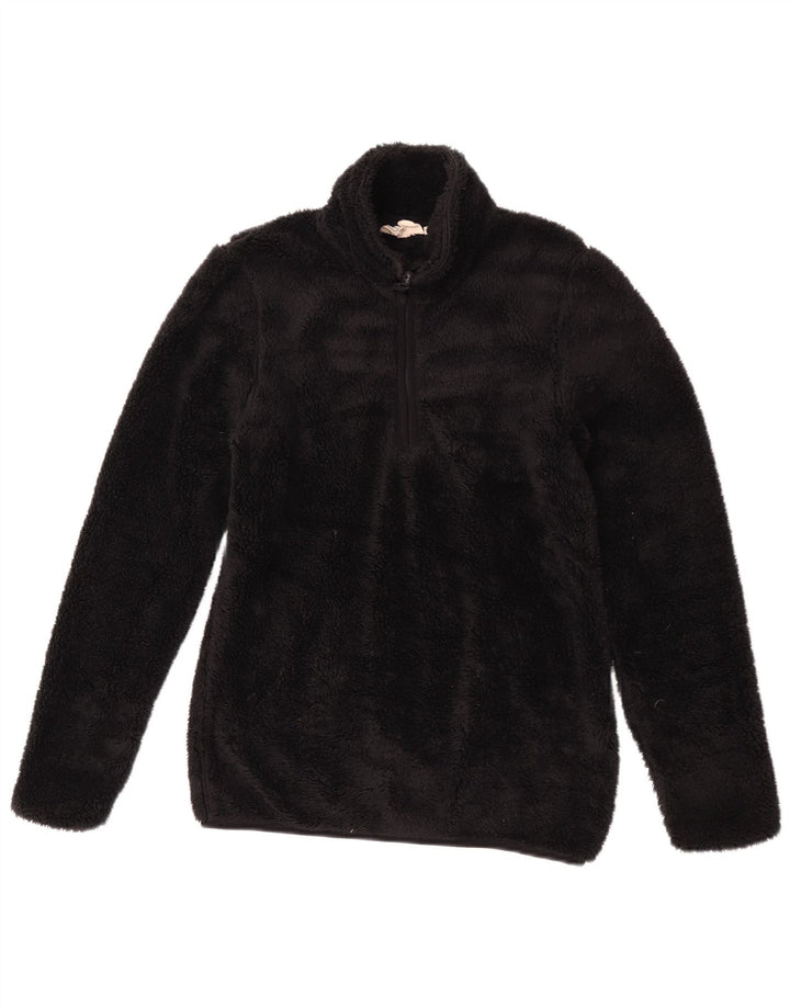 Mountain Warehouse Pull polaire à col zippé pour femme UK 8 Small Noir Polyester