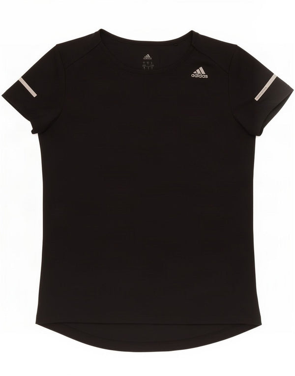 Adidas Climalite T-Shirt Top UK 8/10 Petit Noir Polyester