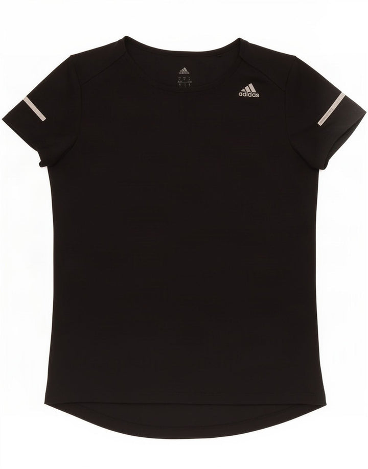 Adidas Climalite T-Shirt Top UK 8/10 Petit Noir Polyester