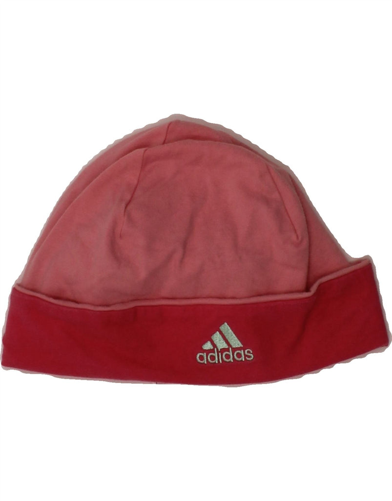 ADIDAS Baby Girls Beanie Hat 18-24 Months Pink Colourblock Cotton Vintage Adidas and Second-Hand Adidas from Messina Hembry 
