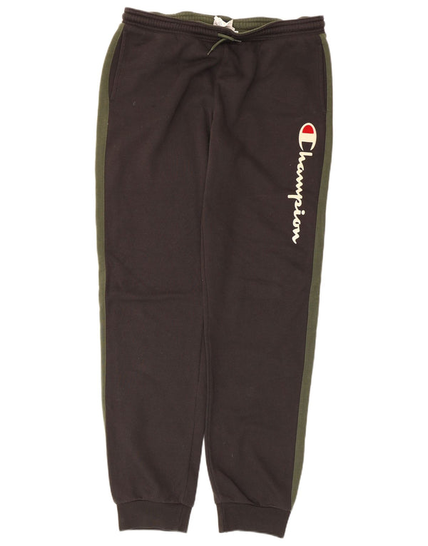 Champion Pantalon de survêtement pour garçon 15-16 ans 2XL Noir Colourblock