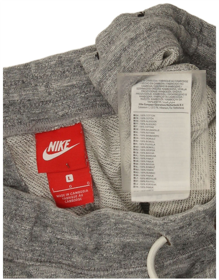 Nike Short de sport pour homme en coton moucheté gris Taille L