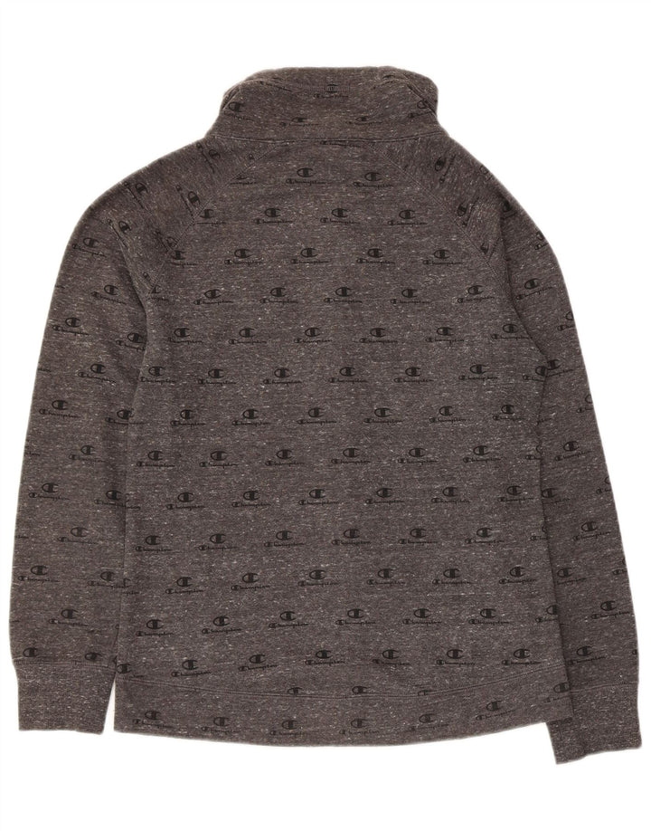 Champion Veste de survêtement graphique pour femme UK 12 Gris moyen Coton