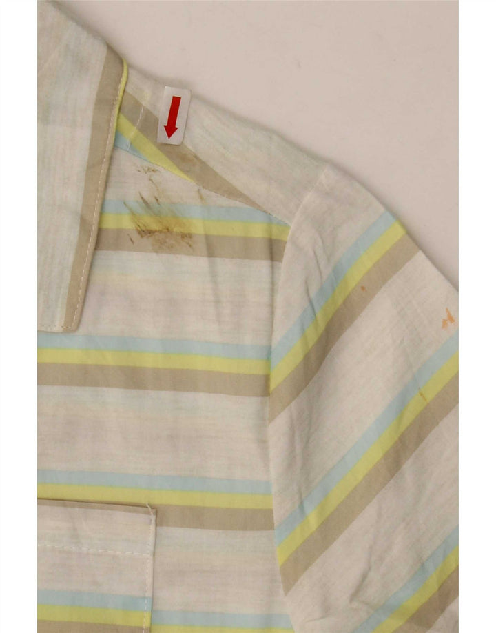 Hurley Chemise à Manches Courtes Garçon 7-8 ans Coton Rayé Multicolore