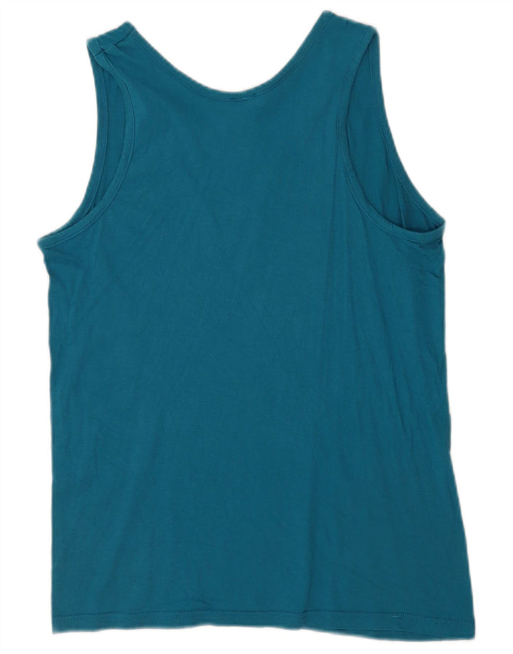 Kappa Débardeur Femme UK 12 Bleu Moyen Coton