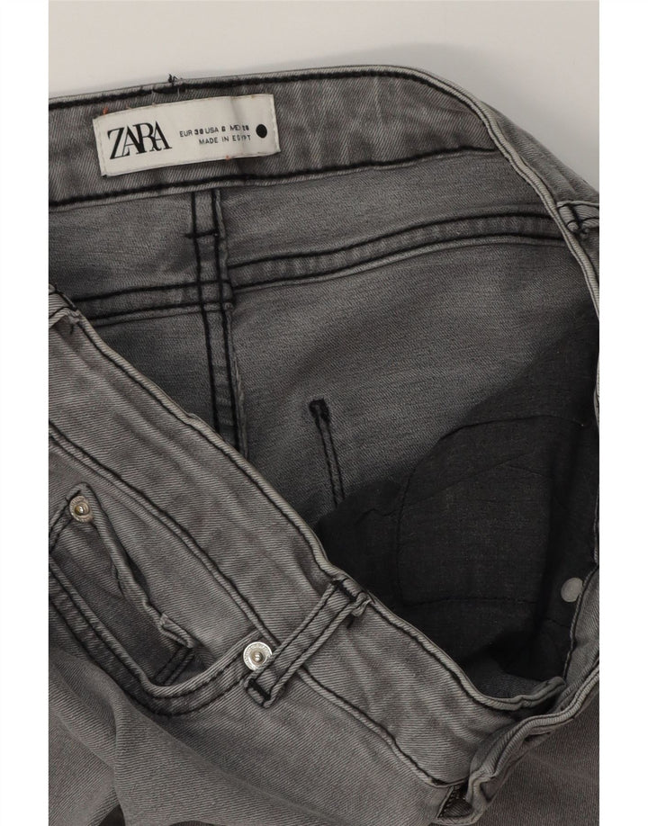 ZARA Jean évasé femme EU 38 Small W28 L32 Gris