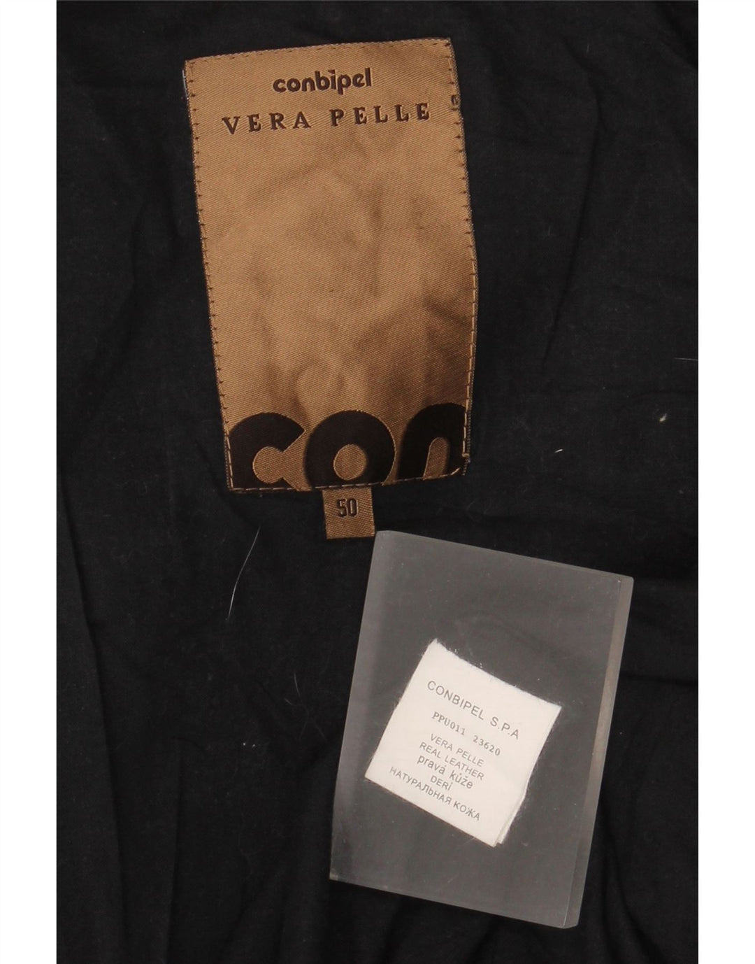 Conbipel Veste en Cuir Homme IT 50 Large Cuir Noir