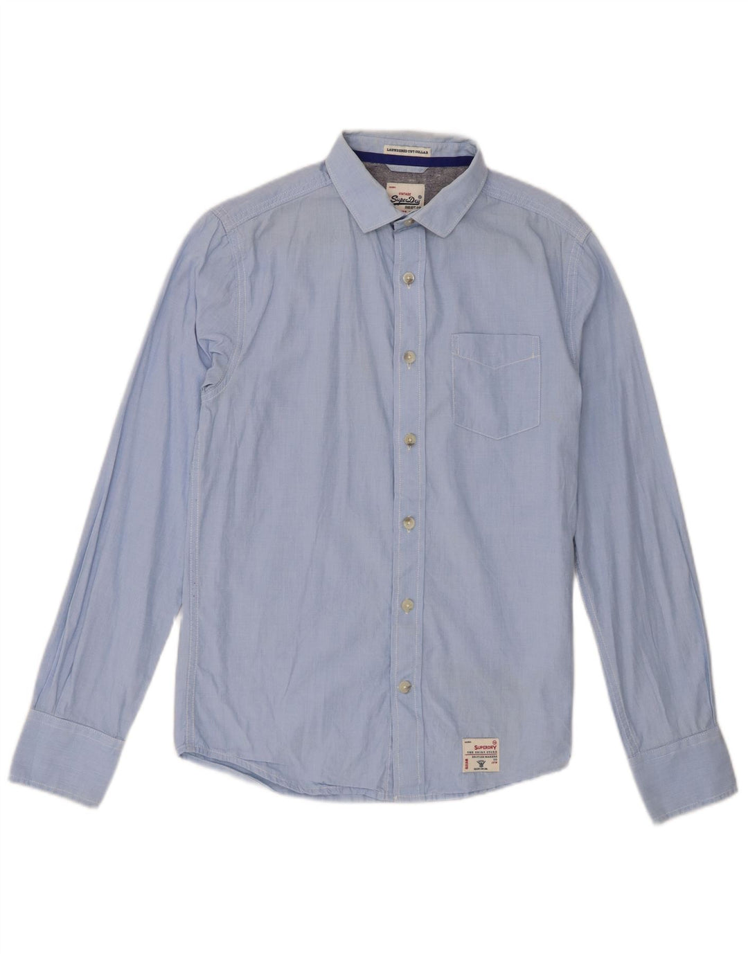 Superdry Chemise Homme Bleu Moyen Coton