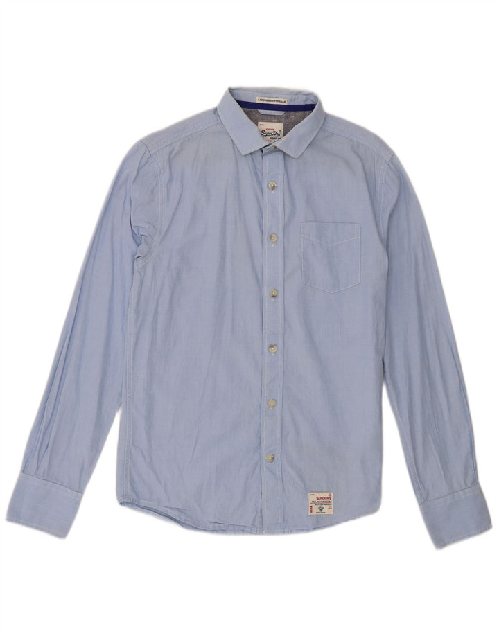 Superdry Chemise Homme Bleu Moyen Coton