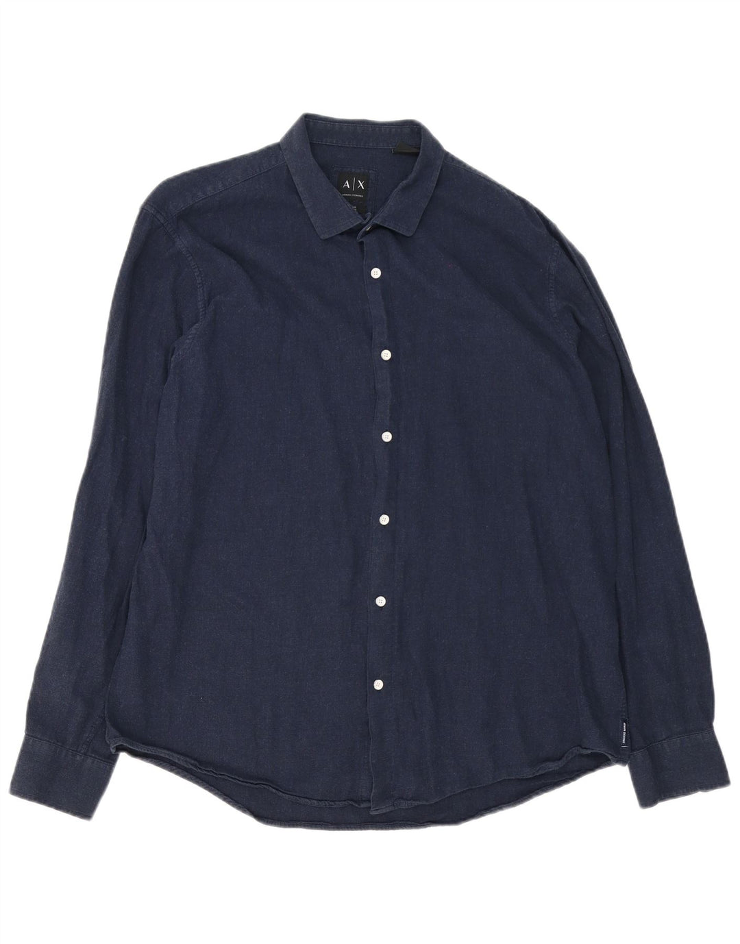 Armani Exchange Chemise Homme XL Bleu Marine Coton