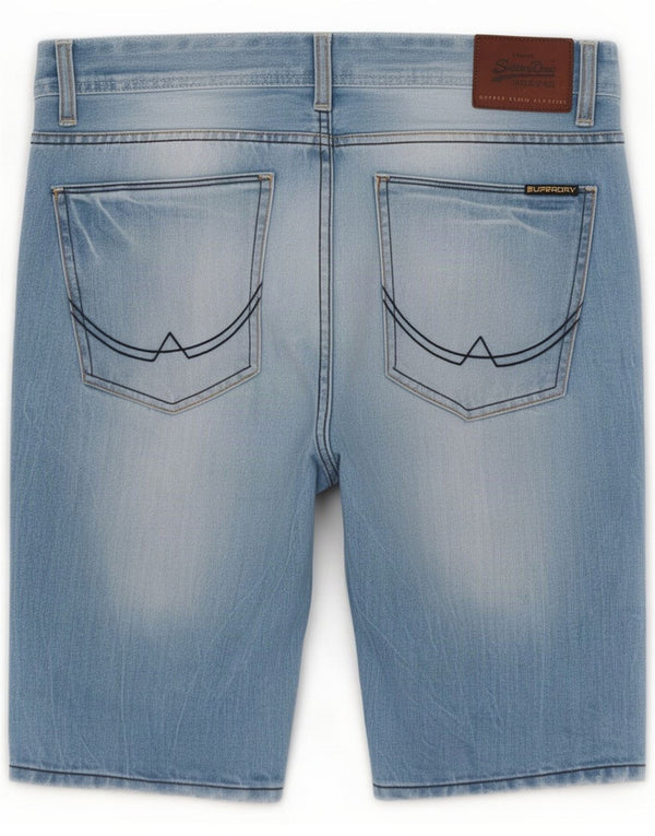 Superdry Mens Denim Shorts Medium W32 Blue Cotton