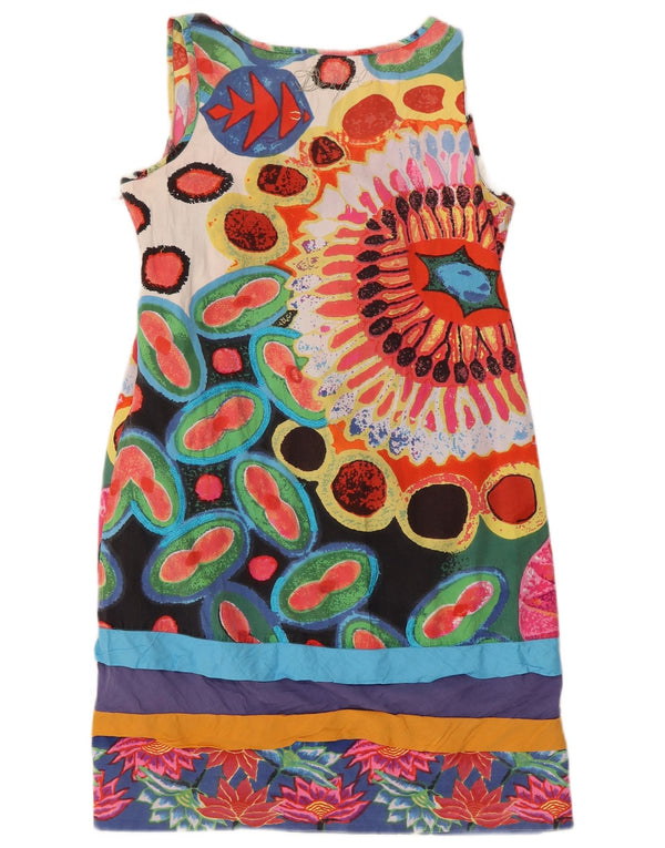 Desigual Robe droite graphique pour femme EU 40 Medium Multicolore Floral