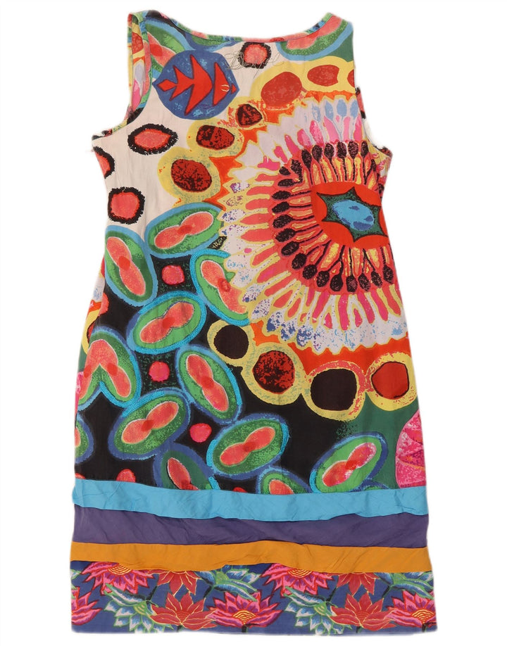 Desigual Robe droite graphique pour femme EU 40 Medium Multicolore Floral
