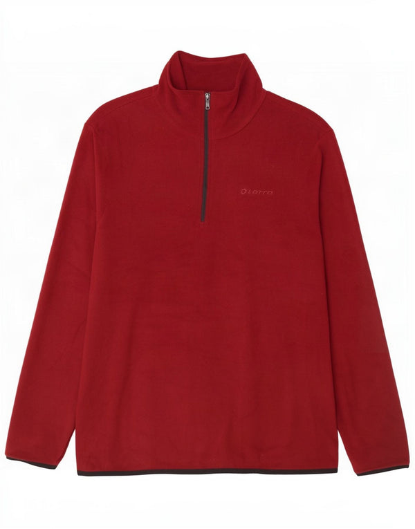 Lotto Pull Polaire Col Zippé Homme XL Bordeaux