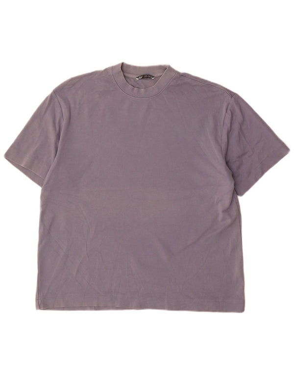 Zara Homme T-Shirt Top Bleu Moyen Coton