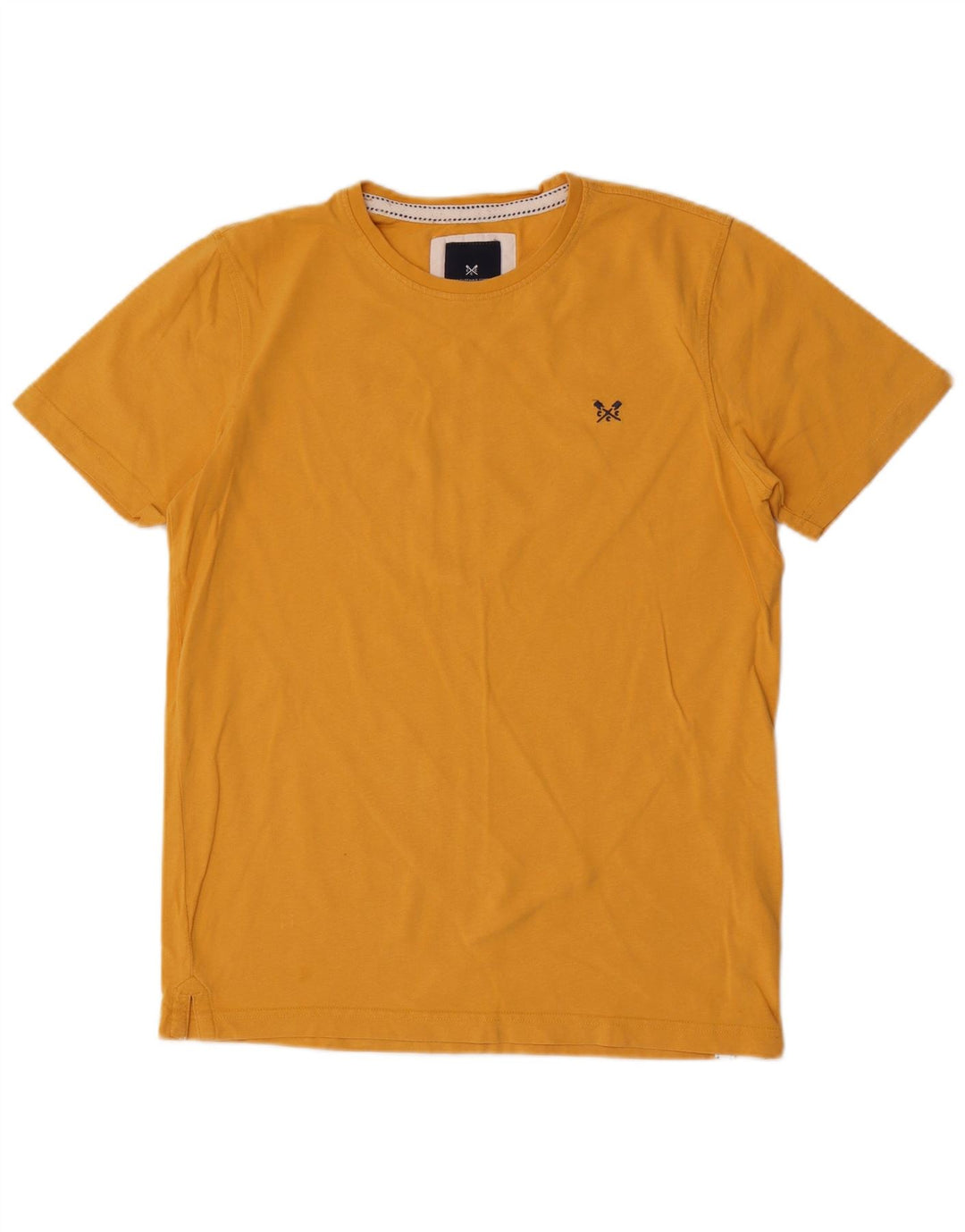 CREW CLOTHING T-Shirt Homme Haut Jaune Moyen Coton