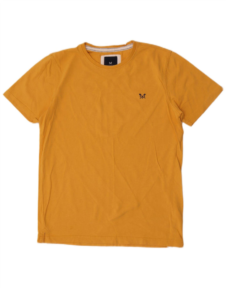 CREW CLOTHING T-Shirt Homme Haut Jaune Moyen Coton