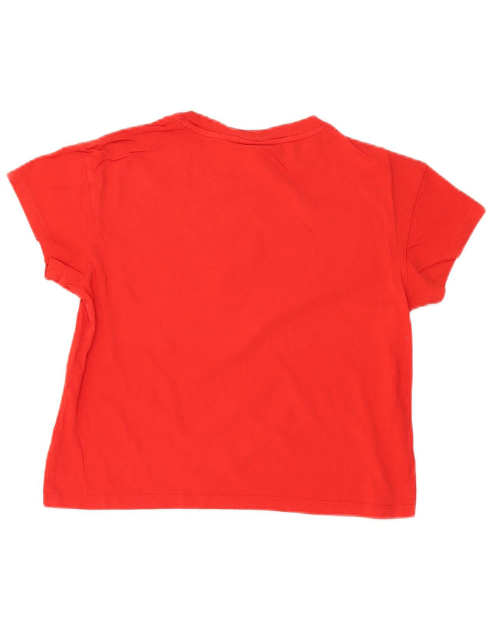 CHAMPION T-shirt court graphique pour femme UK 10 Small Rouge