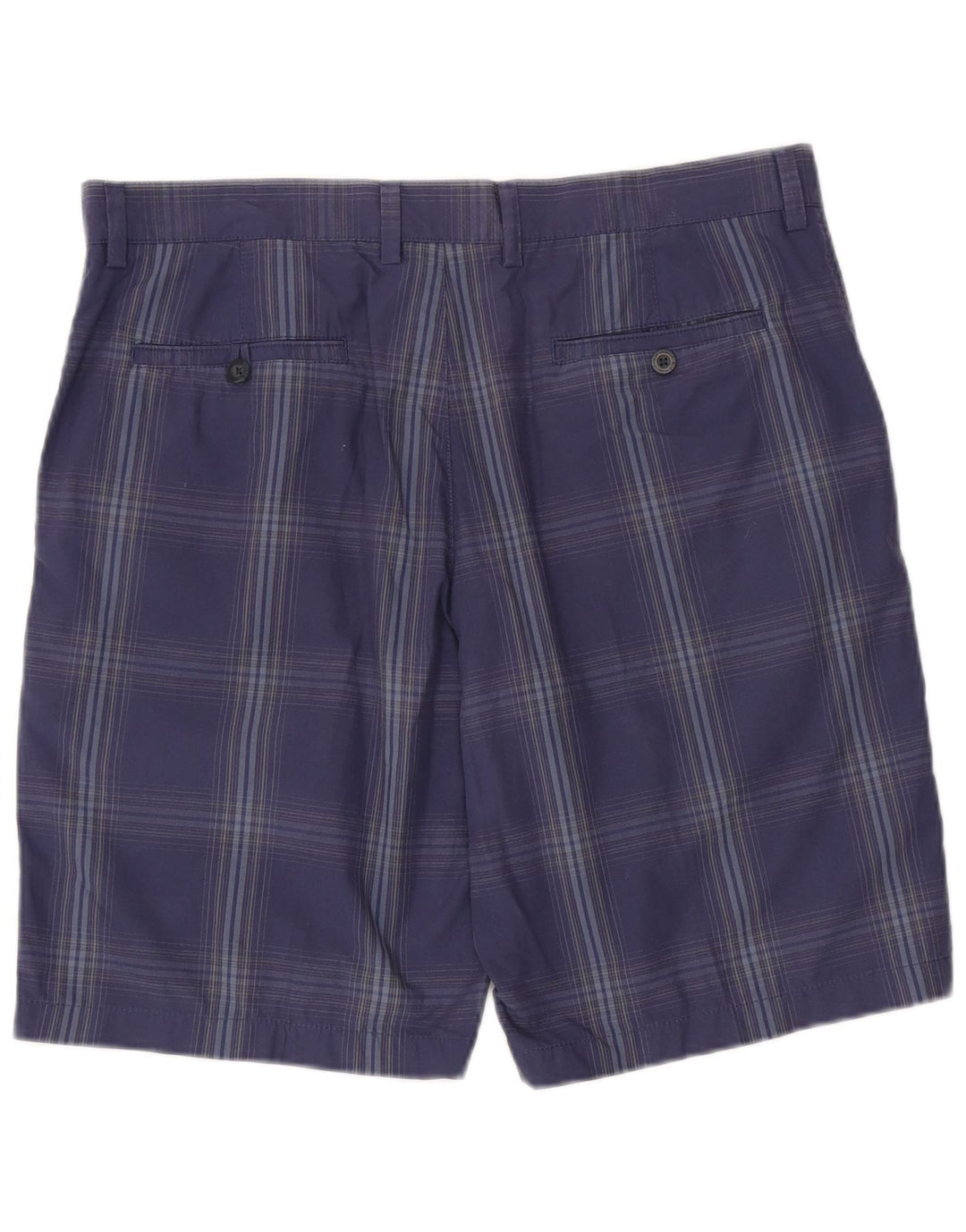 Marks & Spencer Short chino pour homme W36 en coton à carreaux bleu grand