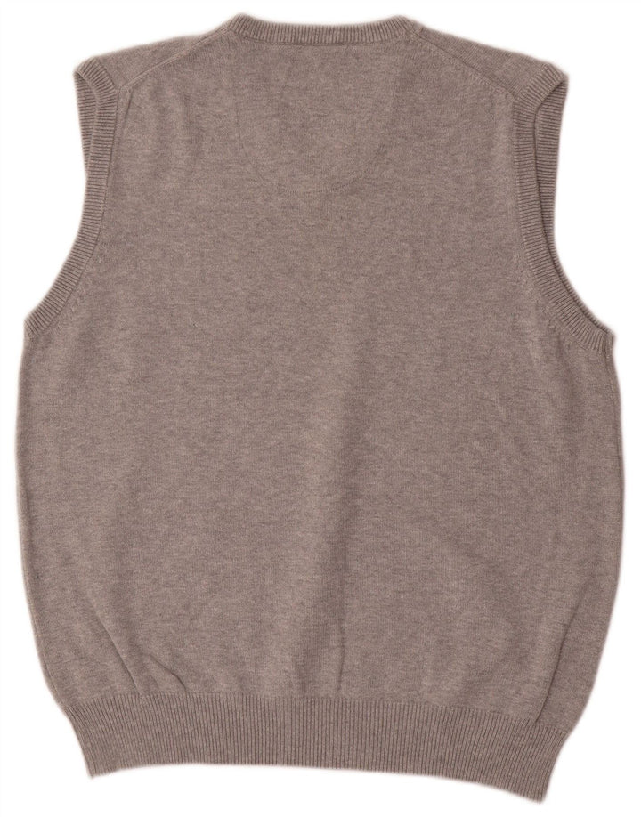 Marks & Spencer Débardeur Blue Harbor Vest Homme Gris Moyen Coton