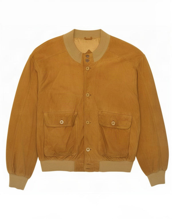 Bomb Boogie Bomber en daim pour homme UK 42 XL Cuir beige