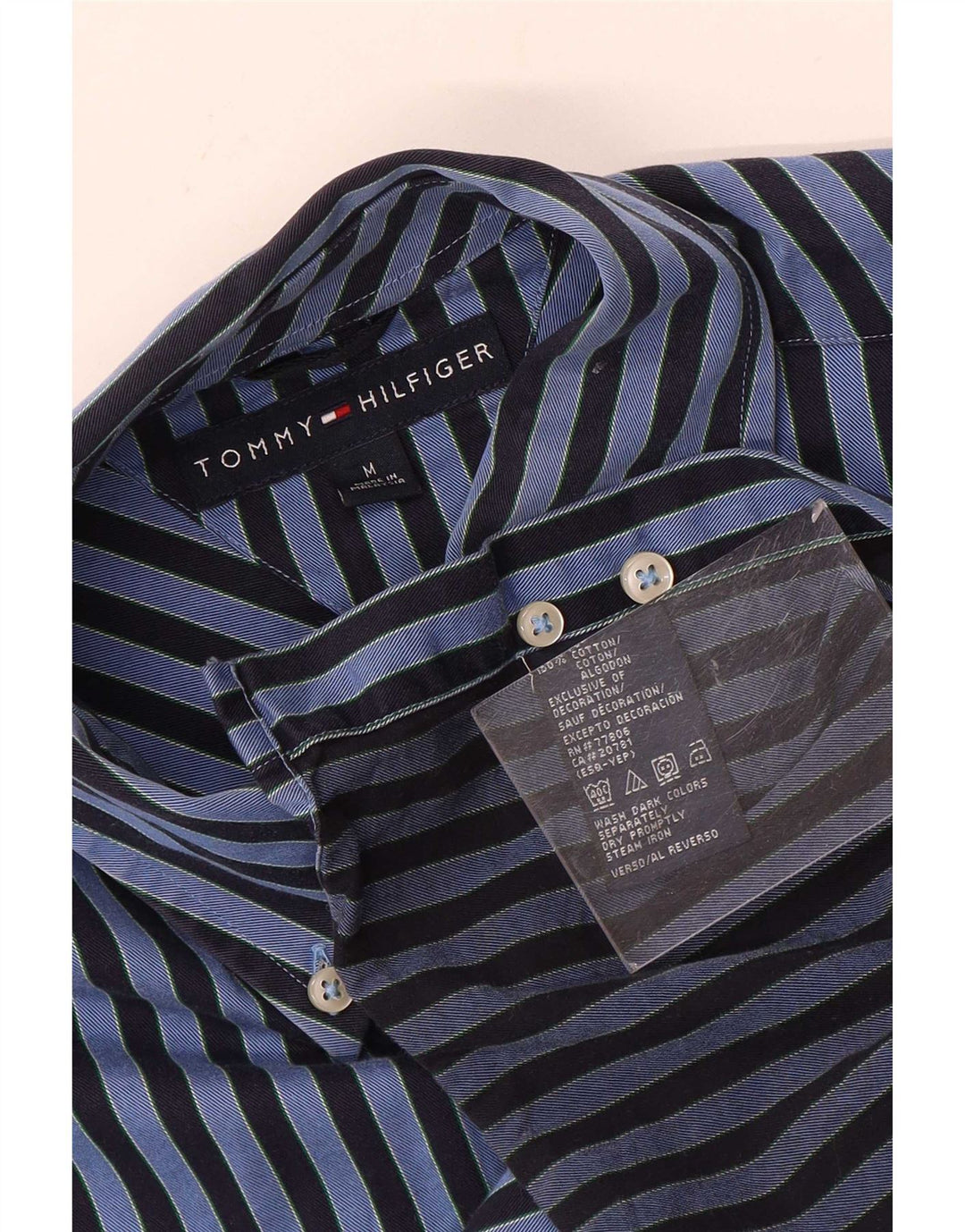 Tommy Hilfiger Chemise Homme Bleu Moyen Rayé