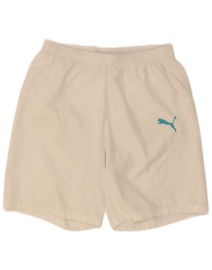Puma Short de Sport Homme Blanc Moyen
