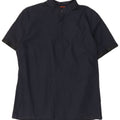 Mossimo Chemise pull à manches courtes pour homme en coton bleu marine moyen