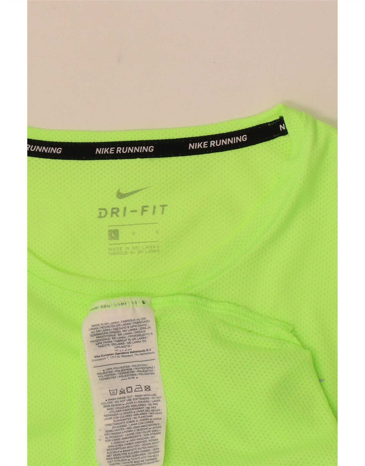 Nike Hommes Dri Fit Running T-Shirt Haut Large Vert Polyester