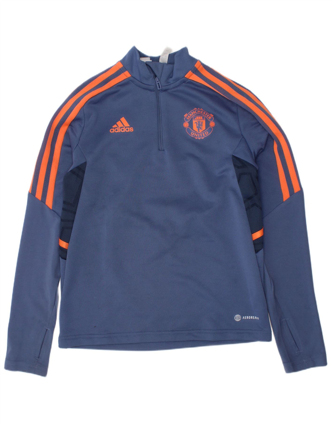 Adidas Garçon Manchester United Pull Haut de Survêtement 9-10 Ans Bleu