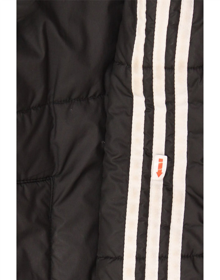 ADIDAS Womens Padded Jacket UK 10 Small Black Polyester