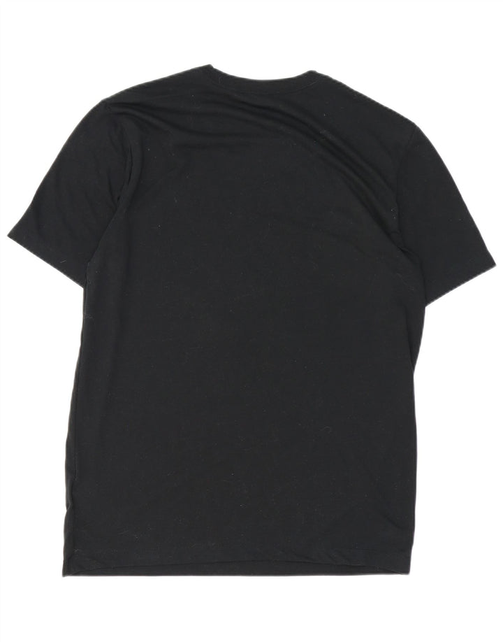 NIKE Hommes Dri Fit Graphic T-Shirt Top Noir Moyen Polyester