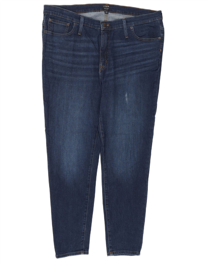 J. CREW Womens High Rise Skinny Jeans W35 L28 Navy Blue Cotton