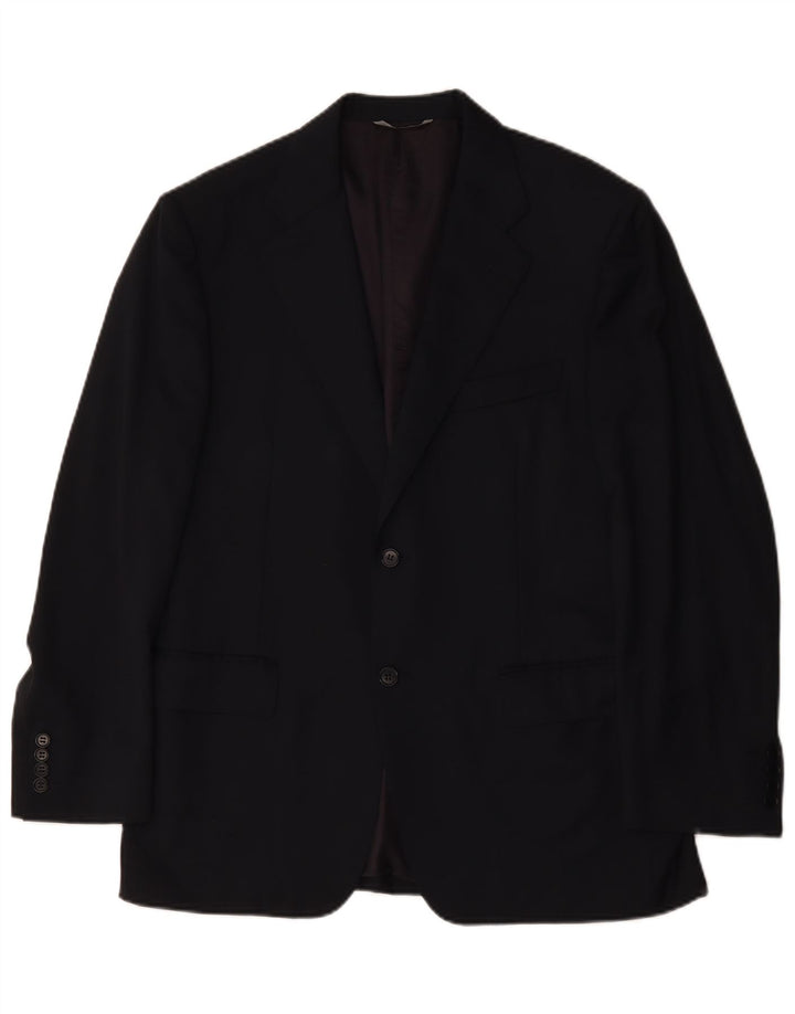 Canali Veste Blazer 2 Boutons Homme IT 50 Grande Laine Bleu Marine
