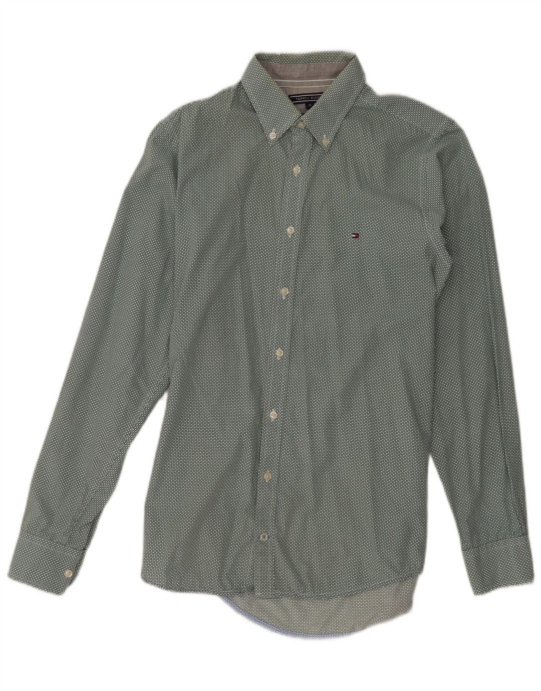 Tommy Hilfiger Chemise Slim Fit Homme Vert Moyen à Pois