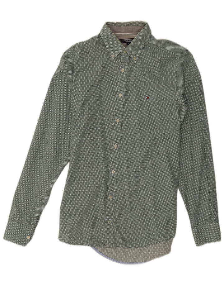 Tommy Hilfiger Chemise Slim Fit Homme Vert Moyen à Pois