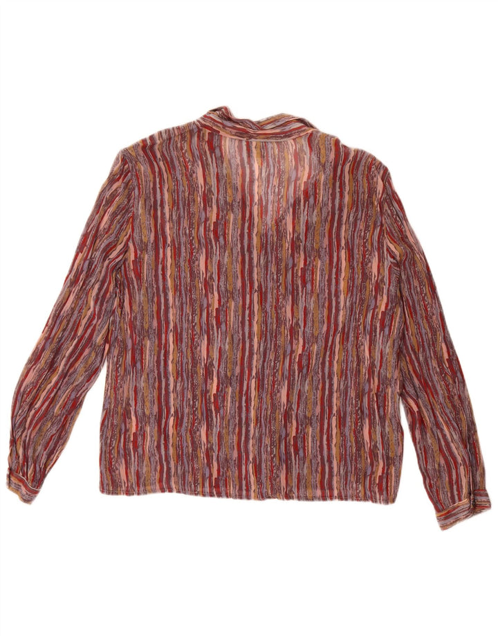 Chemisier chemise femme vintage IT 54 3XL rayé multicolore