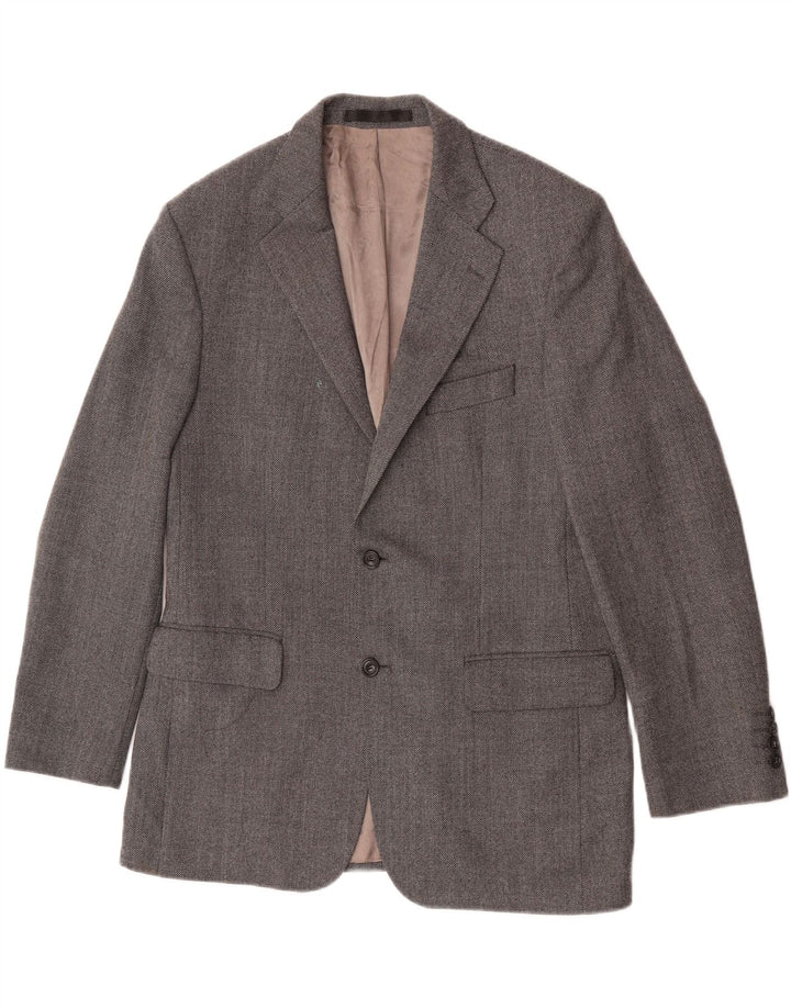 Marks & Spencer Veste blazer à 2 boutons pour homme UK 40 Gris moyen Laine vierge