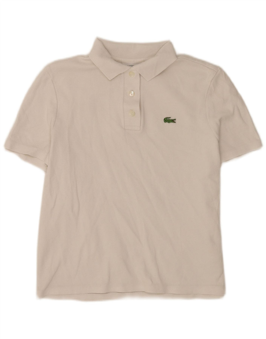 Lacoste Femme Regular Fit Polo Taille 40 Coton Blanc Moyen