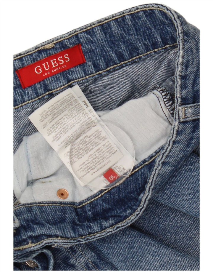 Guess Short En Jean W30 Femme Bleu Moyen Coton