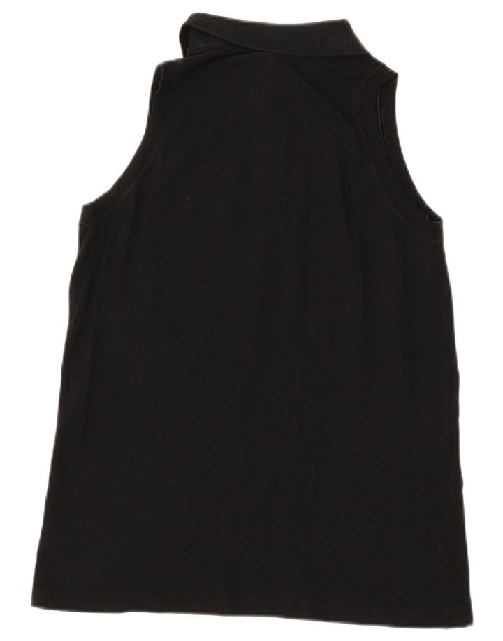 Lacoste Polo sans manches femme taille 40 coton noir moyen