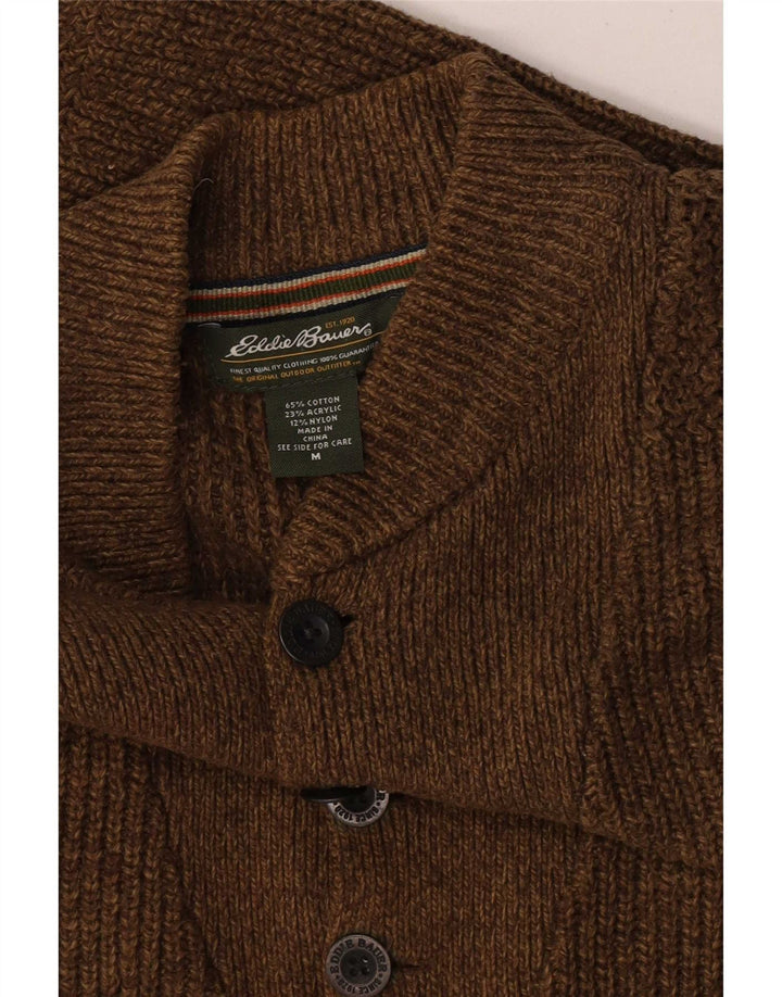 Eddie Bauer Pull à col boutonné pour homme Marron moyen moucheté