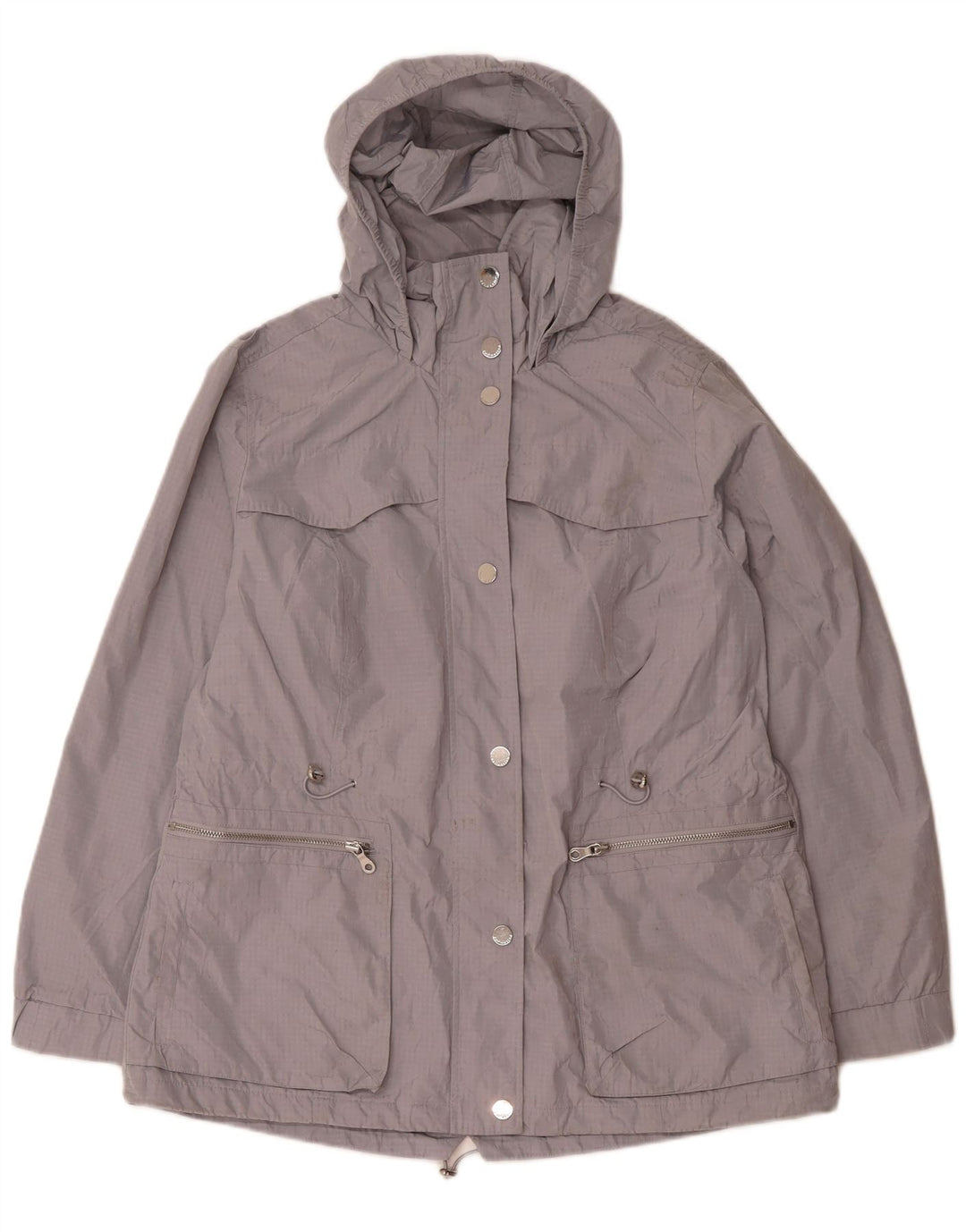 Marks & Spencer Veste de pluie à capuche pour femme UK 16 Large Gris Polyester
