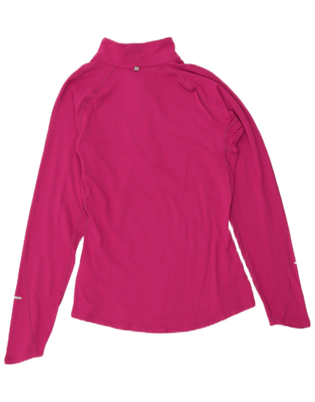 NIKE Haut de survêtement Dri Fit à col zippé pour femme UK 10 Petit nylon rose