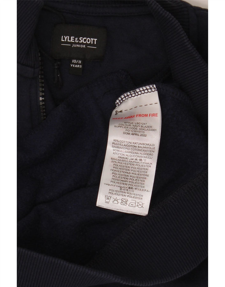Lyle & Scott Veste de Survêtement Garçon 10-11 Ans Bleu Marine Coton